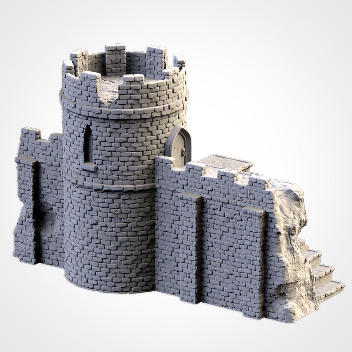 Modular RUINED CASTLE by Txarli Factory Fantasy Terrain Ruined Castle Set, Perfect for Tabletop Wargames