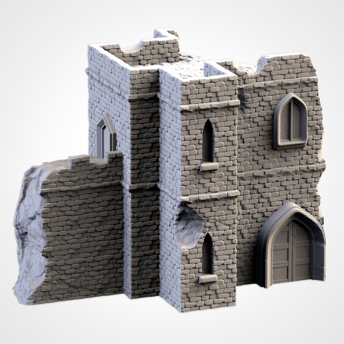 Modular RUINED CASTLE by Txarli Factory Fantasy Terrain Ruined Castle Set, Perfect for Tabletop Wargames
