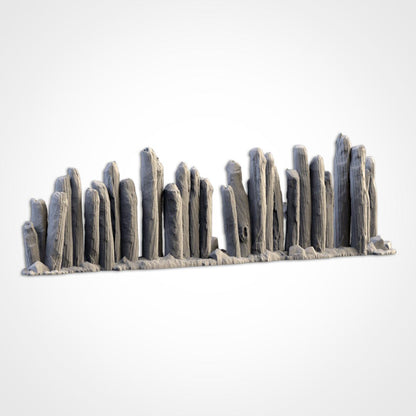 Modular WOODEN FENCES & STAKES by Txarli Factory Fantasy Terrain Ruined Castle Set, Perfect for Tabletop Wargames
