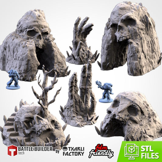 CURSED GROUND Modular Wargaming Undead World Terrain by Txarli Factory for Tabletop Wargames