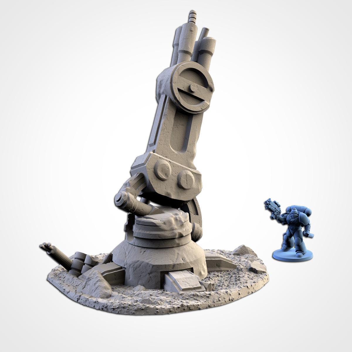 Modular CRASHED ROBOT DOG Txarli Factory Sci-Fi modular Wreckage Set, Perfect for Tabletop Wargames