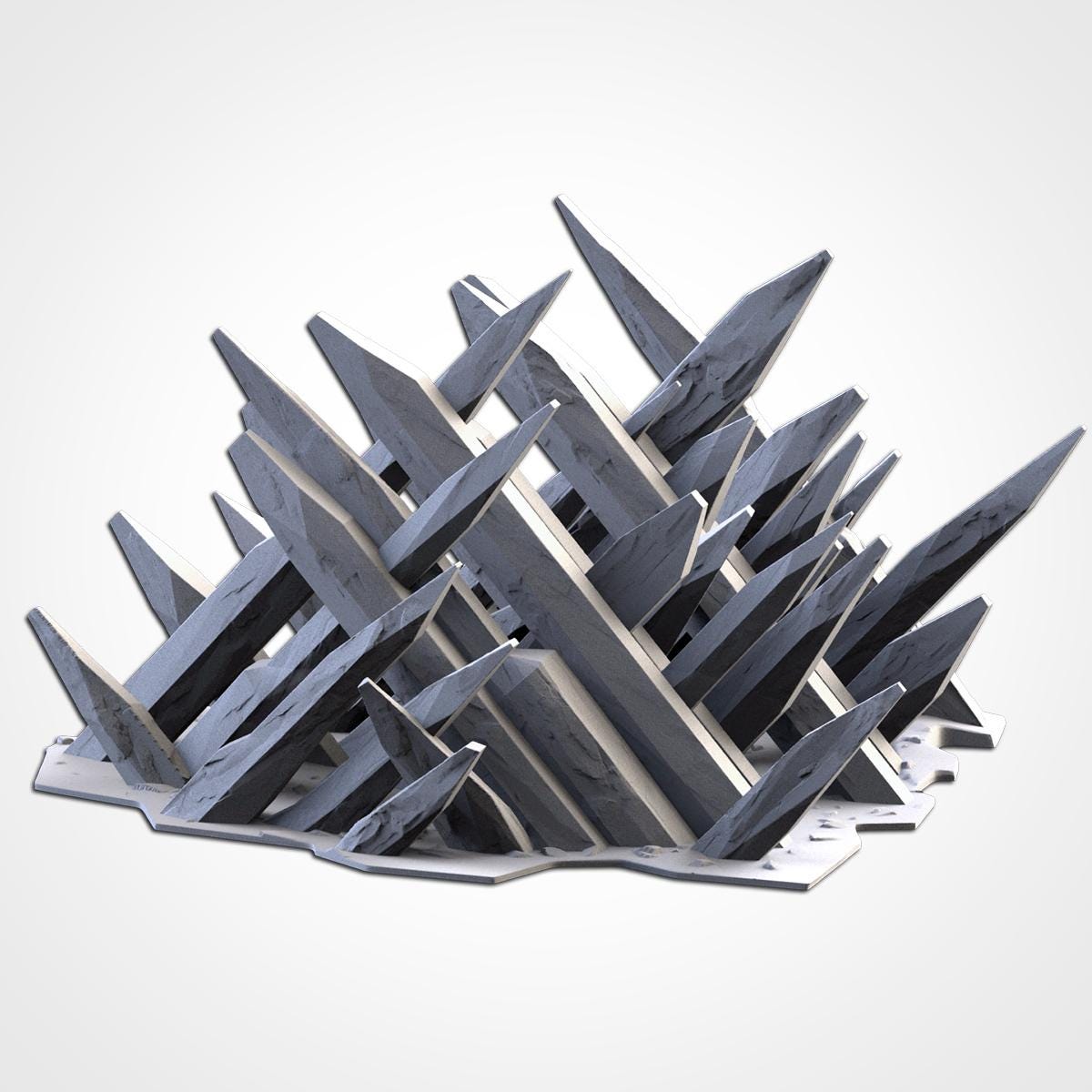 ICE CRYSTAL TERRAIN Modular Wargaming Hill Terrain by Txarli Factory for Tabletop Wargames