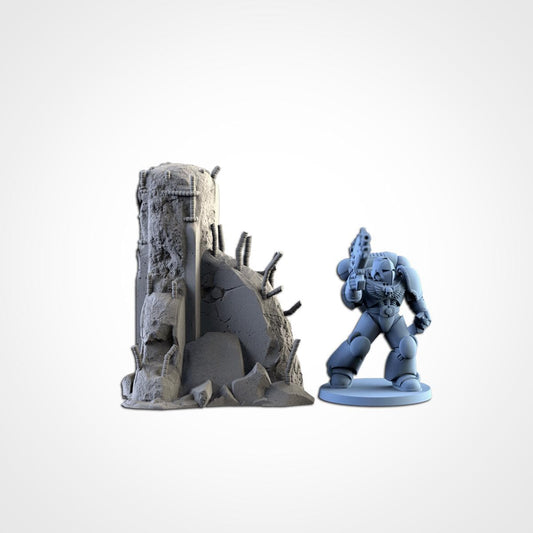 Modular CITY DEBRIS set Txarli Factory Ruined Building Terrain Cityscape Set, Perfect for Tabletop Wargames