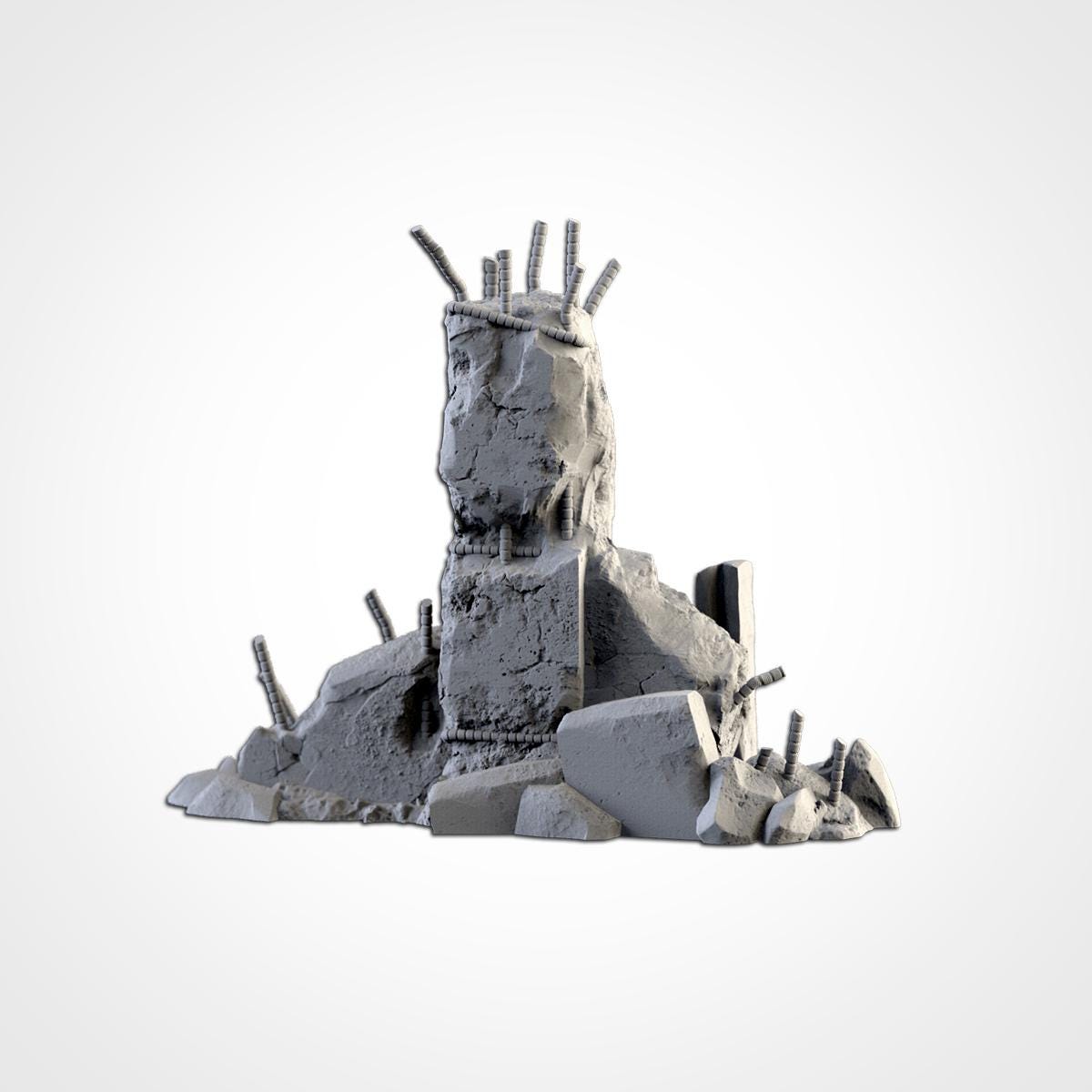 Modular CITY DEBRIS set Txarli Factory Ruined Building Terrain Cityscape Set, Perfect for Tabletop Wargames