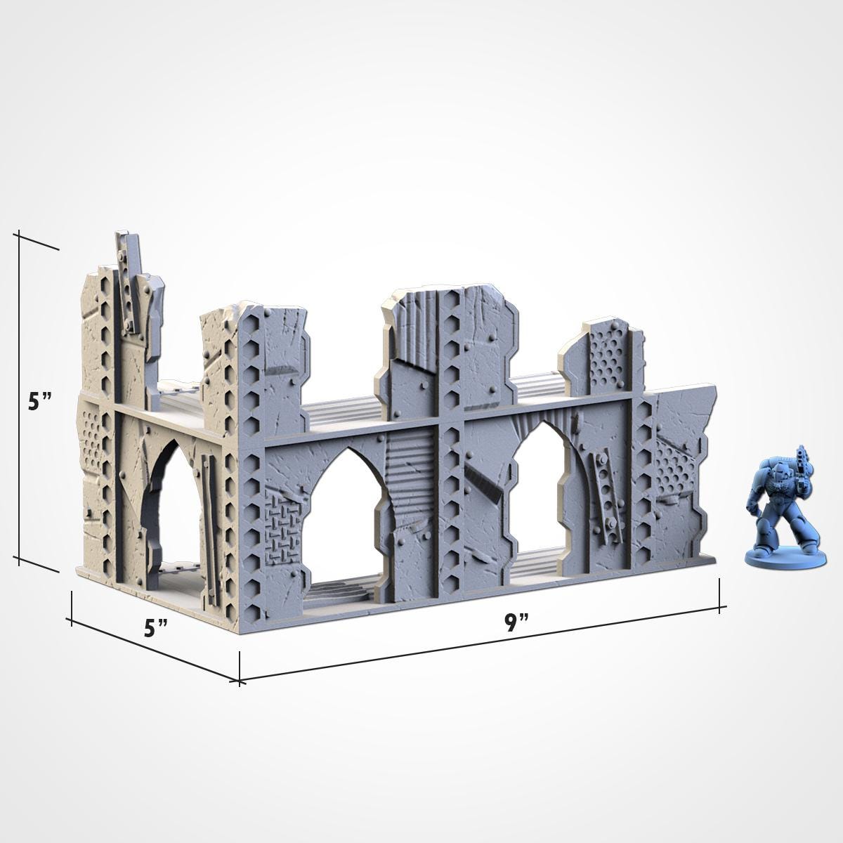 Modular POSTAPOCALYPTIC RUINS WTC 01 set Txarli Factory Ruined Building Terrain Cityscape Set, Perfect for Tabletop Wargames