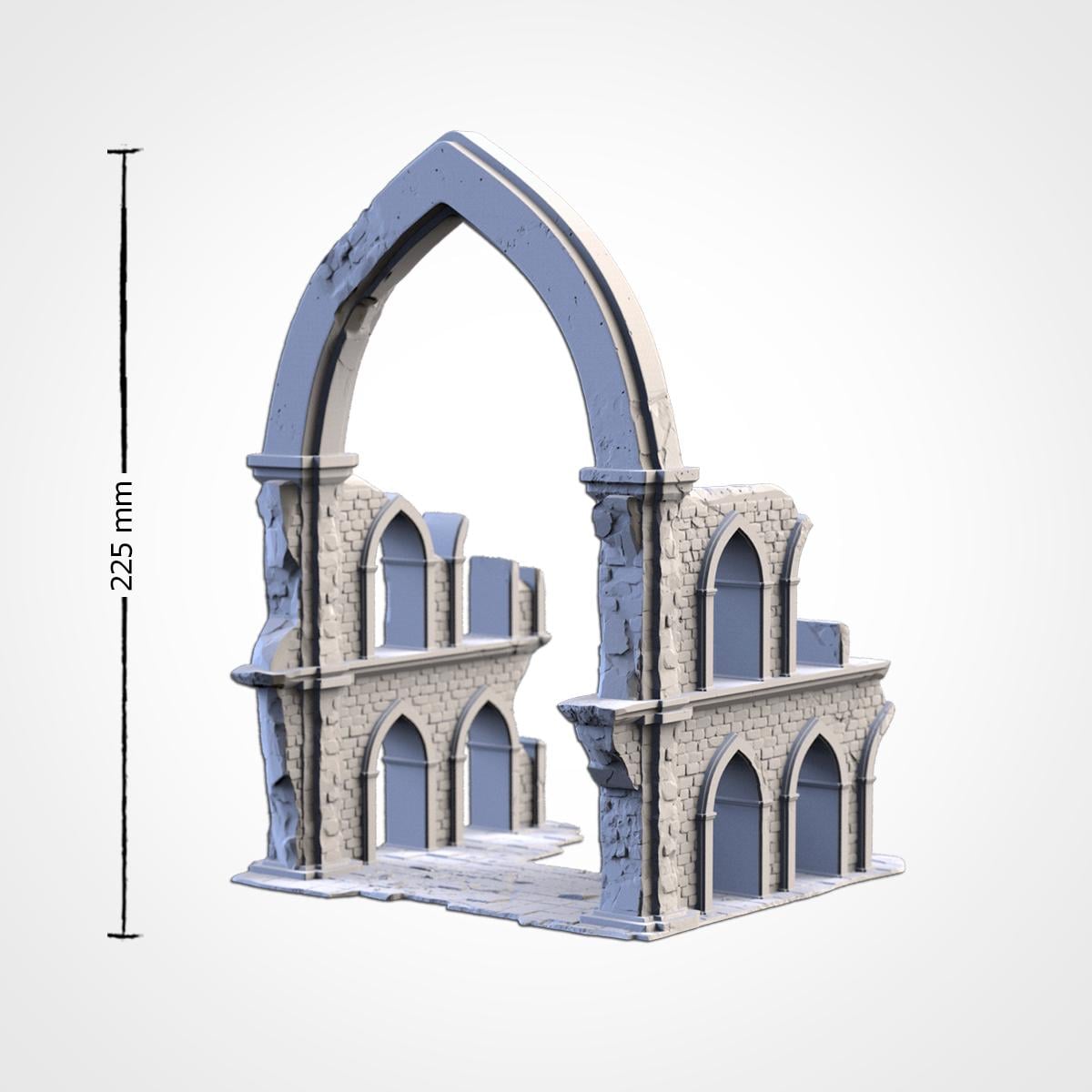 Modular MAJESTIC RUINS by Txarli Factory Fantasy Terrain Ruined Castle Set, Perfect for Tabletop Wargames
