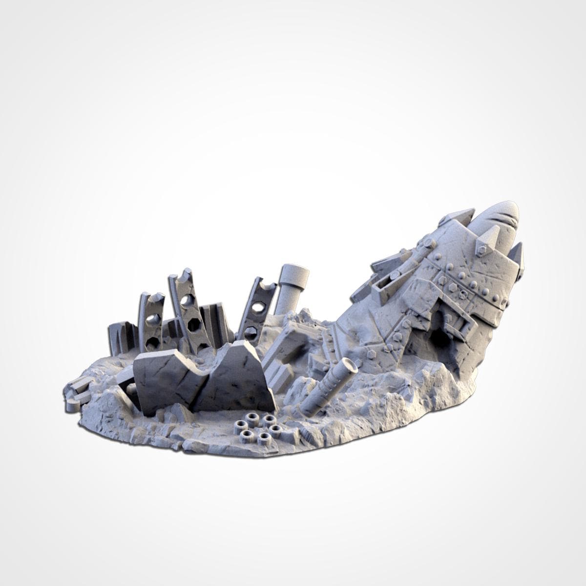 Modular CRASHED PLANES Txarli Factory Sci-Fi modular Wreckage Set, Perfect for Tabletop Wargames