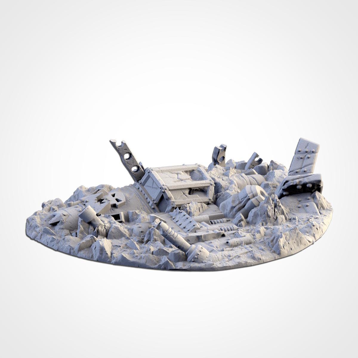 Modular CRASHED PLANES Txarli Factory Sci-Fi modular Wreckage Set, Perfect for Tabletop Wargames