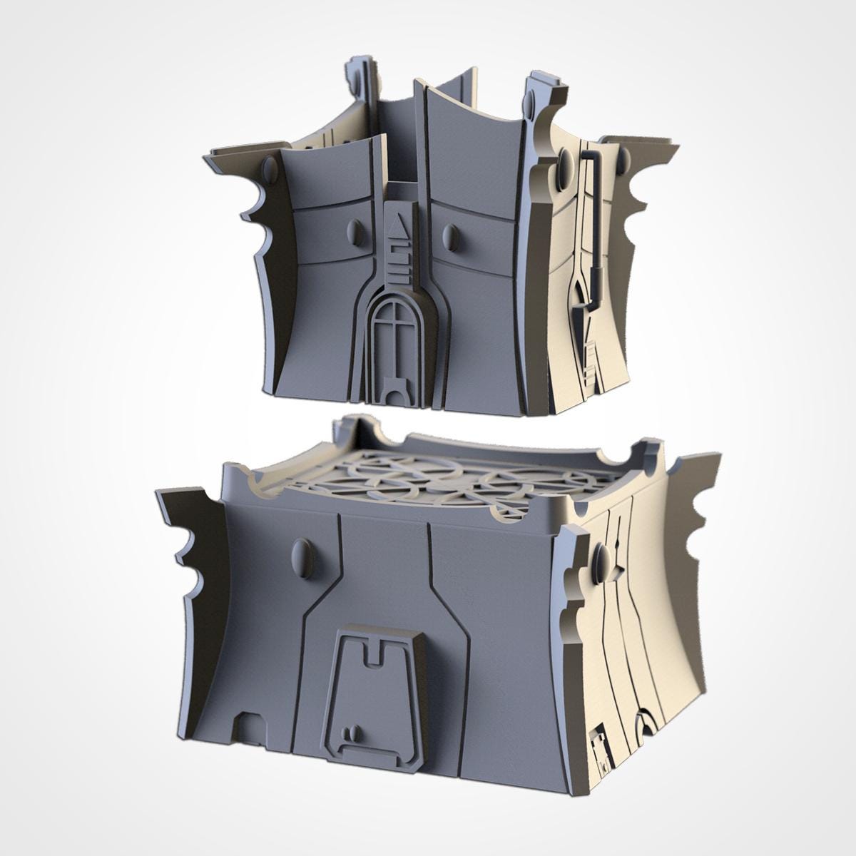 Xenos Buildings Modular Wargaming Sci-Fi World Terrain by Txarli Factory for Tabletop Wargames