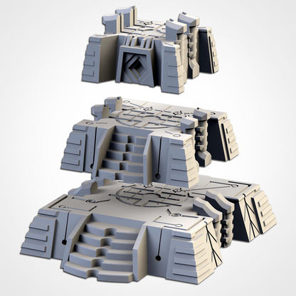 XENO PYRAMIDS Modular Wargaming Sci-Fi World Terrain by Txarli Factory for Tabletop Wargames