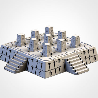 XENO PYRAMIDS Modular Wargaming Sci-Fi World Terrain by Txarli Factory for Tabletop Wargames