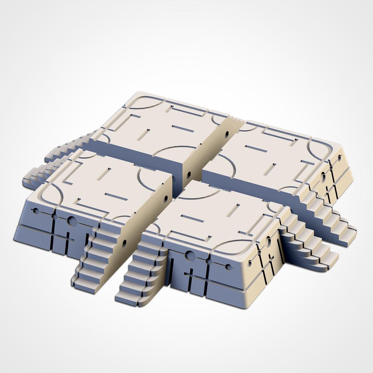 XENO PYRAMIDS Modular Wargaming Sci-Fi World Terrain by Txarli Factory for Tabletop Wargames