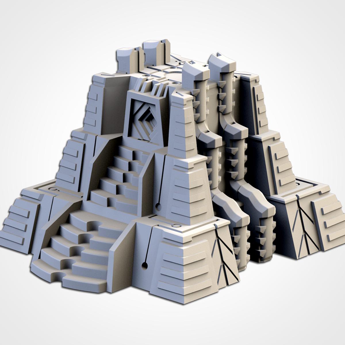 XENO PYRAMIDS Modular Wargaming Sci-Fi World Terrain by Txarli Factory for Tabletop Wargames