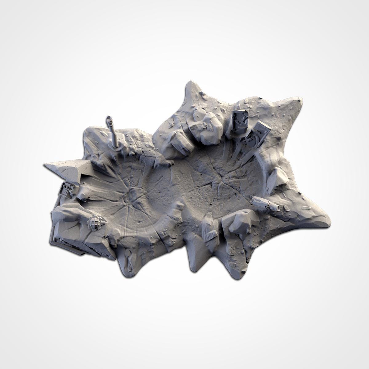 Modular BOMB CRATERS Txarli Factory Sci-Fi modular Wreckage Set, Perfect for Tabletop Wargames