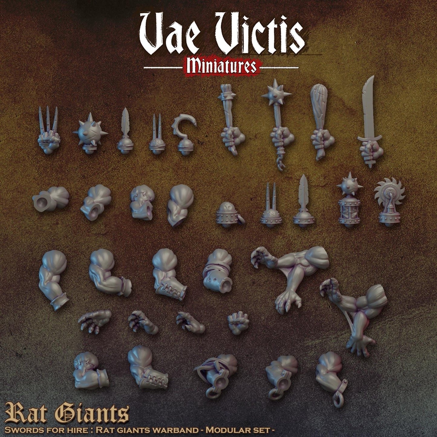 Rat Giants, Rat Ogres, Fantasy Miniatures by Vae Victis, perfect for Fantasy Wargames and Tabletop RPGs