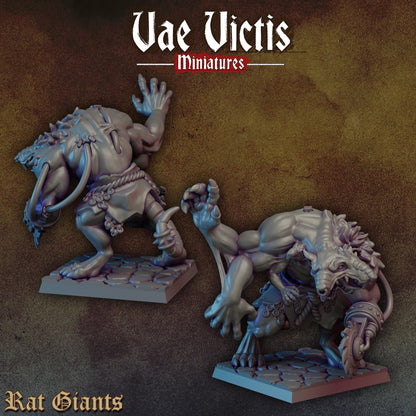 Rat Giants, Rat Ogres, Fantasy Miniatures by Vae Victis, perfect for Fantasy Wargames and Tabletop RPGs