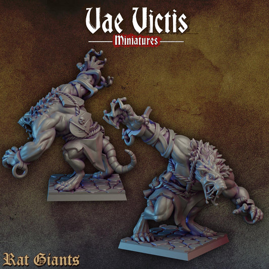 Rat Giants, Rat Ogres, Fantasy Miniatures by Vae Victis, perfect for Fantasy Wargames and Tabletop RPGs