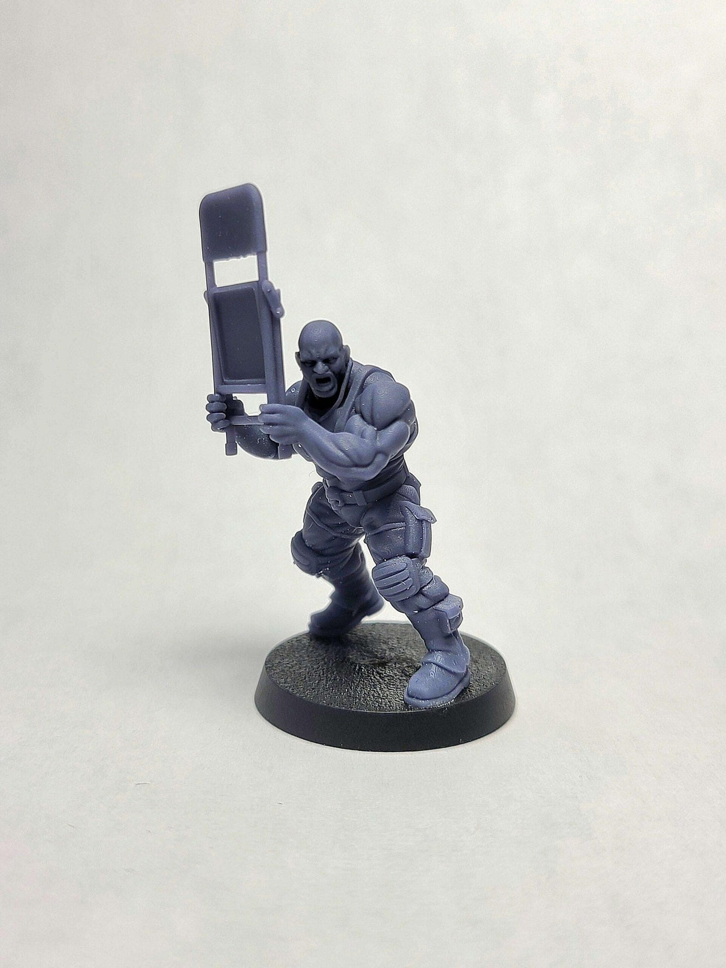 Chairy Crews, Castellan Proxy, Sci-Fi Wargames Guardsmen Miniatures by Reptilian Overlords, Action Movie Star