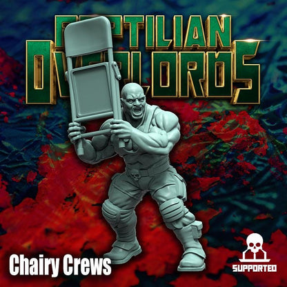Chairy Crews, Castellan Proxy, Sci-Fi Wargames Guardsmen Miniatures by Reptilian Overlords, Action Movie Star