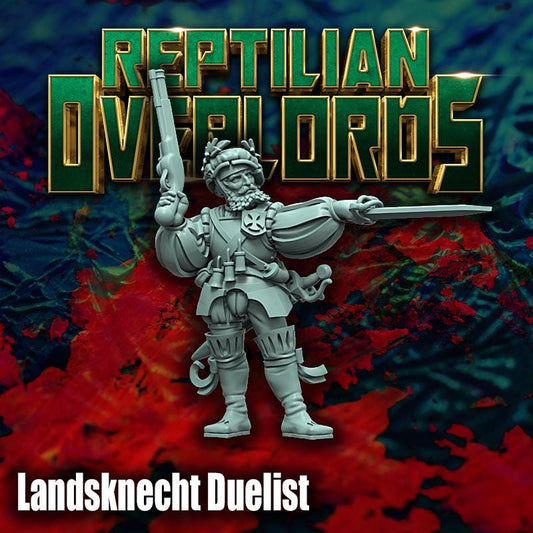 Landsknecht Duelist by Reptilian Overlords, Fantasy Wargames Empire Marshal, Fantasy Wargames Empire Captain
