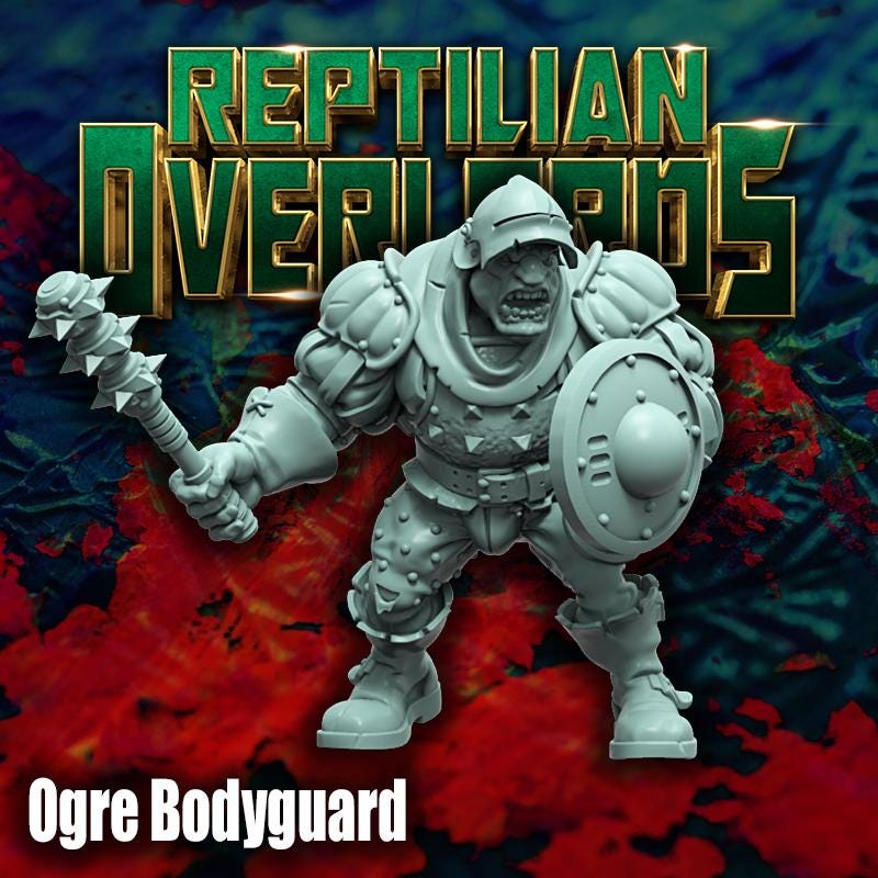 Ogre Bodyguard by Reptilian Overlords, Sci-Fi Wargames Ogre Bodyguard
