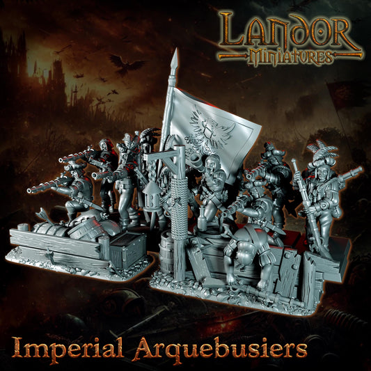 Imperial Arquebusiers, Modular Empire miniatures by Landor Miniatures! Empire for Fantasy Wargames