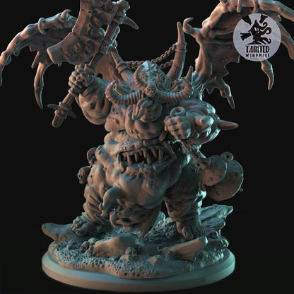Great Decay Daemonic Prince, Chaotic Daemonic Monopose Miniatures Sculpted by Tainted Windmill for Wargames set in the Grimdark Future