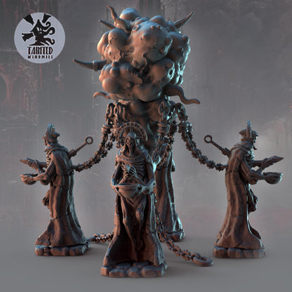 Sealed Cursed Flesh, Chaotic Daemonic Terrain Feature Sculpted by Tainted Windmill for Wargames set in the Grimdark Future