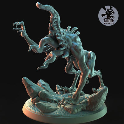 Leech Hound, Chaotic Daemonic Monopose Miniatures Sculpted by Tainted Windmill for Wargames set in the Grimdark Future