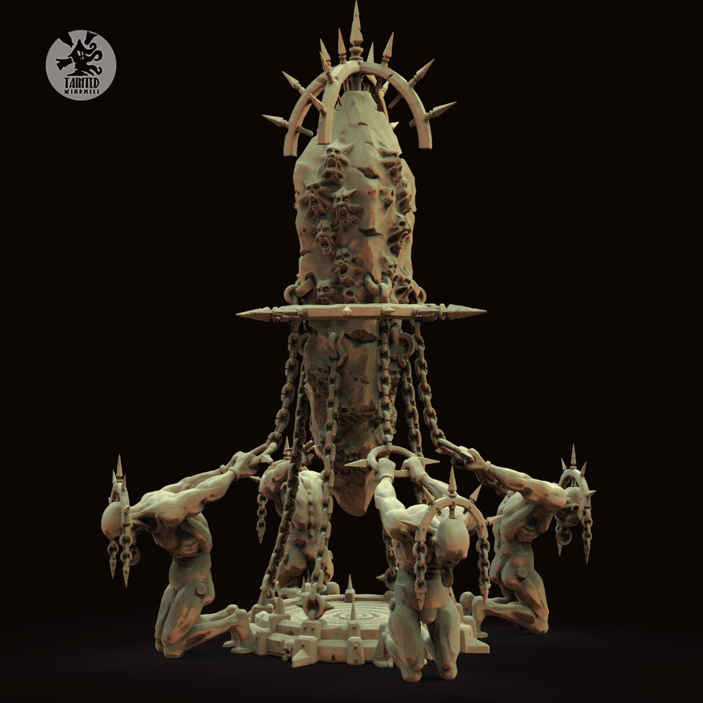 Screaming Stone, Chaotic Daemonic Terrain Feature Sculpted by Tainted Windmill for Wargames set in the Grimdark Future