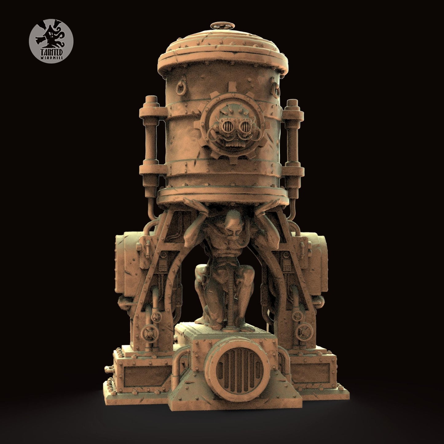 Small Industrial Tank, Imperial Industrial Terrain Features Sculpted by Tainted Windmill for Wargames set in the Grimdark Future