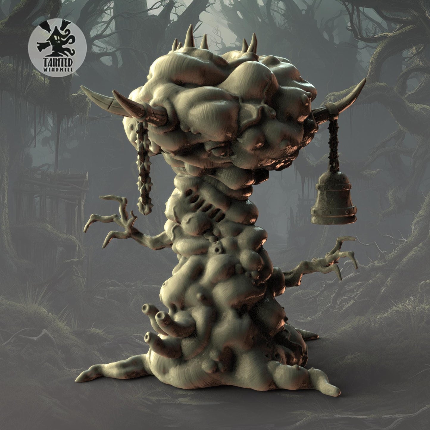 Plague Tree , Chaotic Plagued Terrain Sculpted by Tainted Windmill for Wargames set in the Grimdark Future