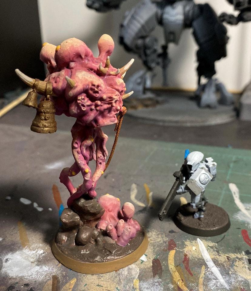 Decay Infected Air Mines, Imperial Plagued Industrial Terrain Features Sculpted by Tainted Windmill for Wargames set in the Grimdark Future