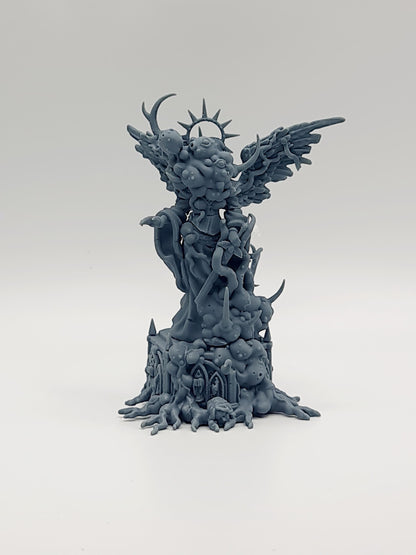 Saint Statue and Infected Saint Statue, Imperial Cathedral Statues Sculpted by Tainted Windmill for Wargames set in the Grimdark Future