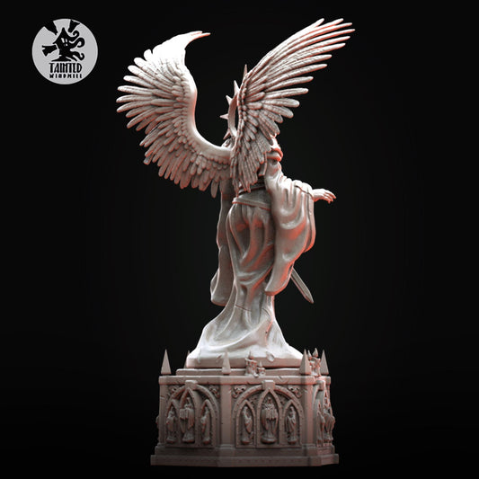 Saint Statue and Infected Saint Statue, Imperial Cathedral Statues Sculpted by Tainted Windmill for Wargames set in the Grimdark Future