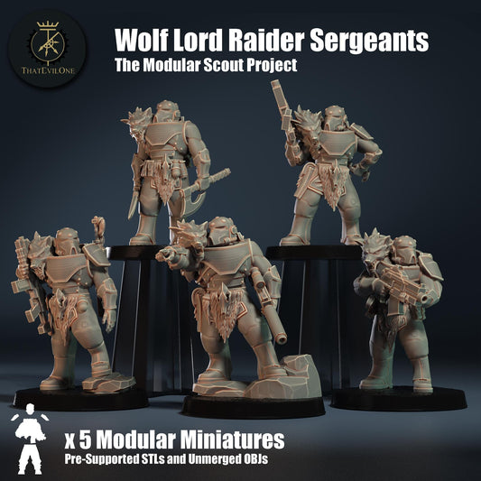 Modular Scout Wolf Lord Sergeants, Modular Sci-Fi warriors by ThatEvilOne, Sci-Fi Wargames Proxy