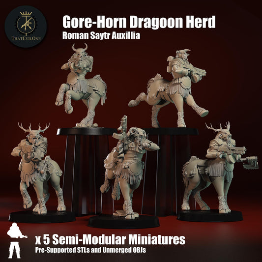 Roman Saytr Gore-Horn Dragoons, Semi-Modular Sci-Fi warriors by ThatEvilOne, Sci-fi Wargames Proxy, Imperial Auxillia Army