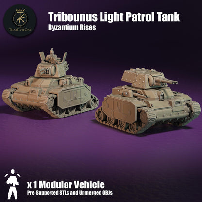 Tribounus Light Patrol Tank, Modular Sci-Fi Vehicle by ThatEvilOne, Sci-fi Wargames Proxy, Imperial Auxillia Army,  Super Light Tank