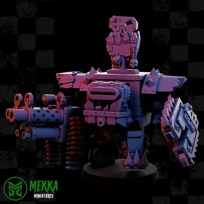 Armoured Orks Set 2, Space-Faring Orkish Menace Sculpted by Mekka Miniatures, Grimdark Compatible, Scaled for Sci-Fi Miniature Wargames