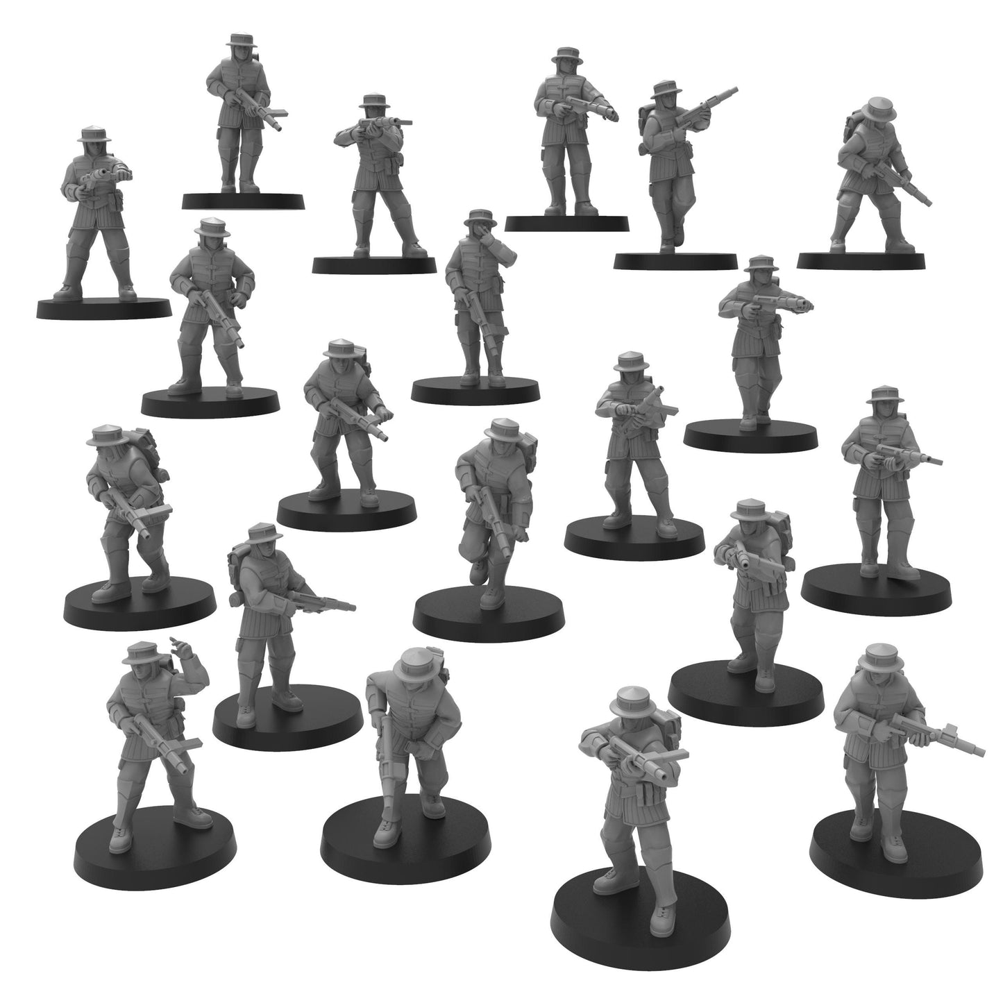 Vestal Novites, Vestal Priestesses, monopose Sci-Fi warriors by ThatEvilOne, Sci-Fi Wargames Sisters Proxy, Grimdark Compatible