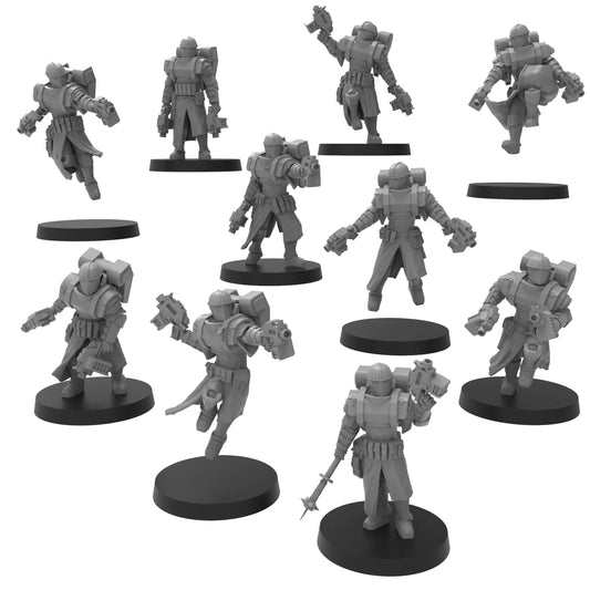 Vestal Sirens, Vestal Priestesses, monopose Sci-Fi warriors by ThatEvilOne, Sci-Fi Wargames Sisters Proxy, Grimdark Compatible