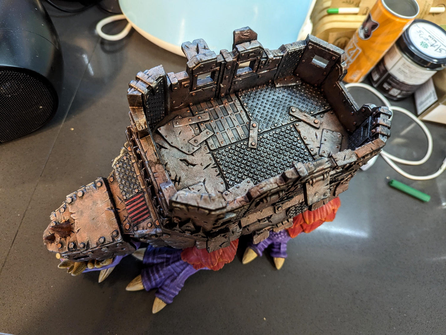 Big Chompa, Space-Faring Orkish Menace Sculpted by Mekka Miniatures, Grimdark Compatible, Scaled for Sci-Fi Miniature Wargames