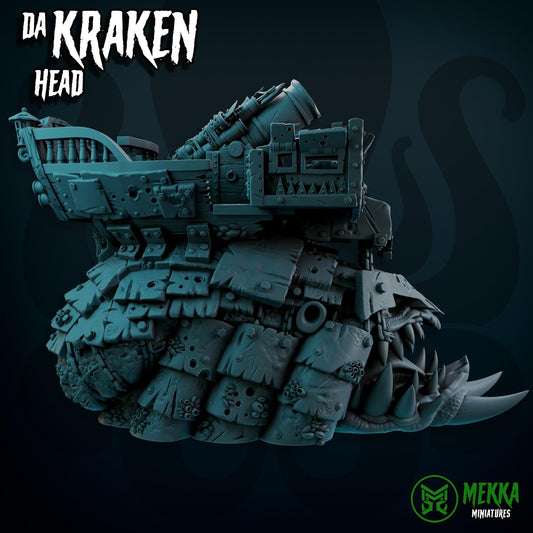 Armoured Giant Kraken, Space-Faring Orkish Menace Sculpted by Mekka Miniatures, Grimdark Compatible, Scaled for Sci-Fi Miniature Wargames