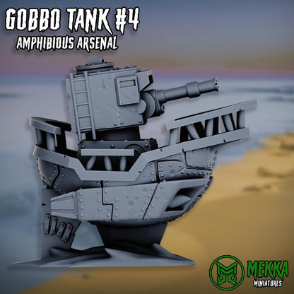 Pirate Gobbo Tanks, Space-Faring Orkish Menace Sculpted by Mekka Miniatures, Grimdark Compatible, Scaled for Sci-Fi Miniature Wargames