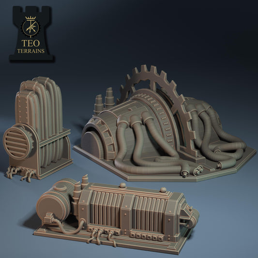 TEO Terrains - Power Generators, Scatter Sci-Fi terrain by ThatEvilOne, Sci-Fi Wargames Grimdark Compatible