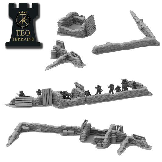 TEO Terrains - Sandbag Positions, Imperial Guard, multipart modular Sci-Fi terrain by ThatEvilOne