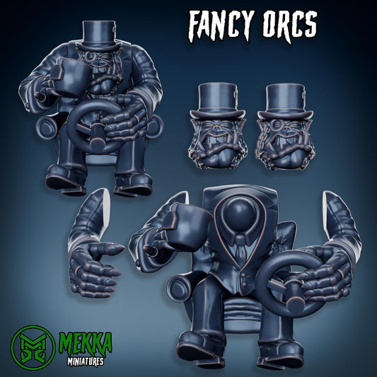 Fancy Orcs, Space-Faring Orkish Menace Sculpted by Mekka Miniatures, Grimdark Compatible, Scaled for Sci-Fi Miniature Wargames