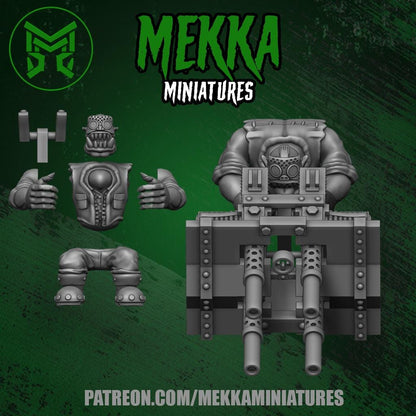 Orc Truck, Space-Faring Orkish Menace Sculpted by Mekka Miniatures, Grimdark Compatible, Scaled for Sci-Fi Miniature Wargames