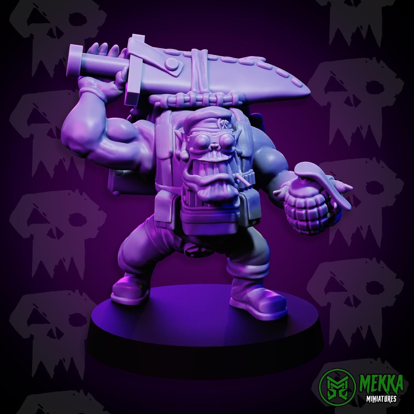Orc Commando Set, Space-Faring Orkish Menace Sculpted by Mekka Miniatures, Grimdark Compatible, Scaled for Sci-Fi Miniature Wargames