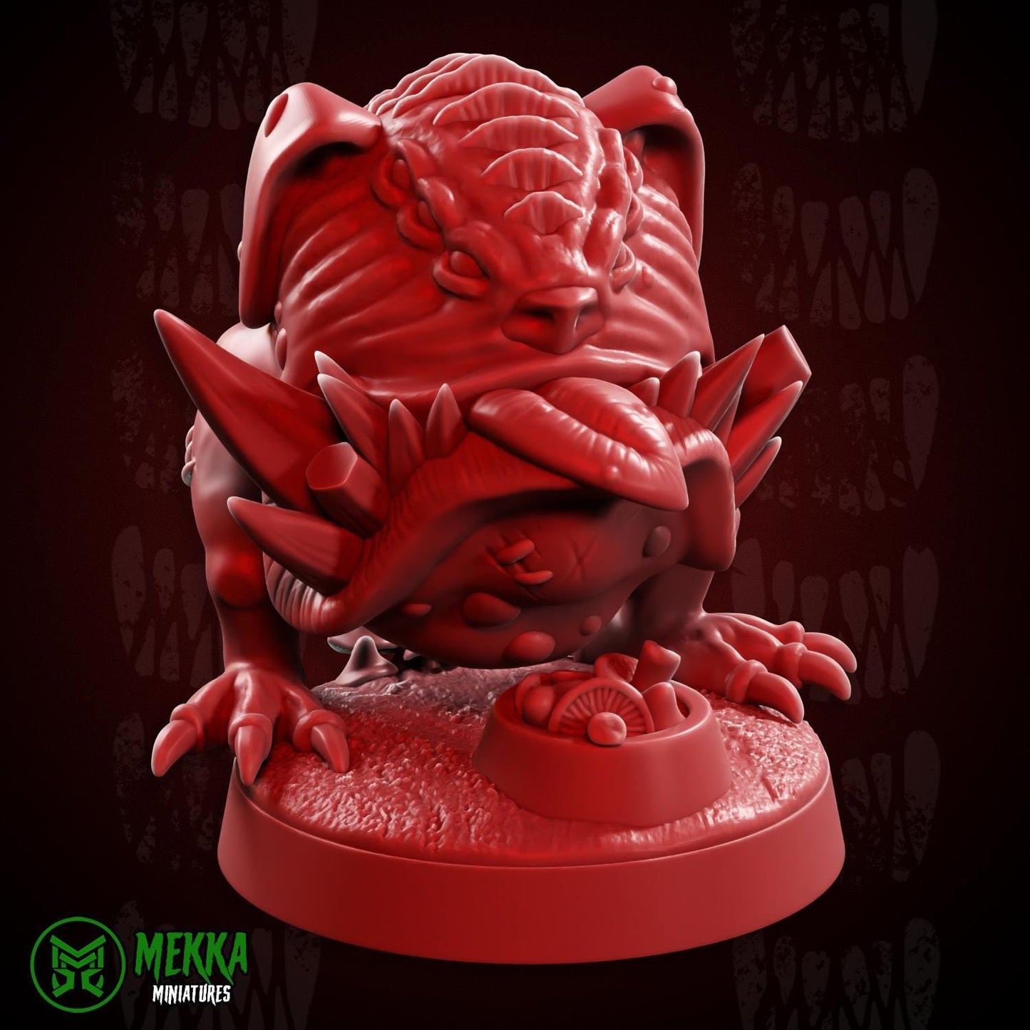 Guard Doggo Chompaz, Space-Faring Orkish Menace Sculpted by Mekka Miniatures, Grimdark Compatible, Scaled for Sci-Fi Miniature Wargames